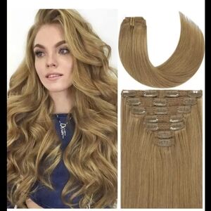 Caliee FIRE! NIB! 14" Lace Clip in Hair Extension #27 SS Caramel Blonde. R2S!!